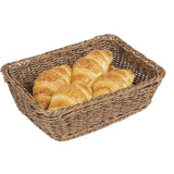 Olympia Polywicker Rectangular Basket Dark Brown 300x230mm