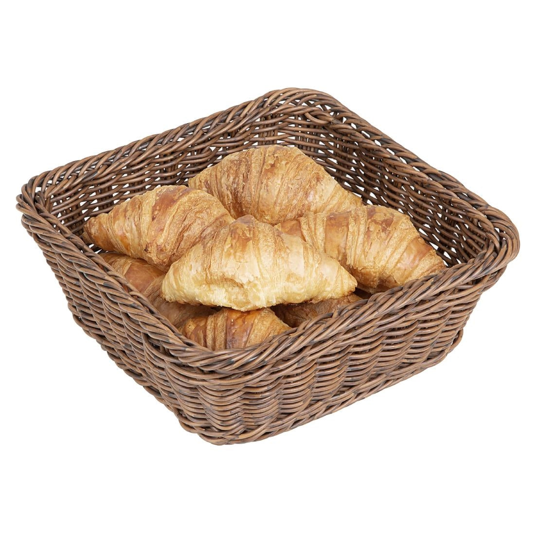 Olympia Polywicker Square Basket Dark Brown 230x230mm
