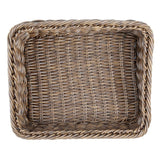 Olympia Polywicker Rectangular Display Basket Dark Brown 360x300mm