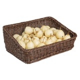 Olympia Polywicker Rectangular Display Basket Dark Brown 525x385mm