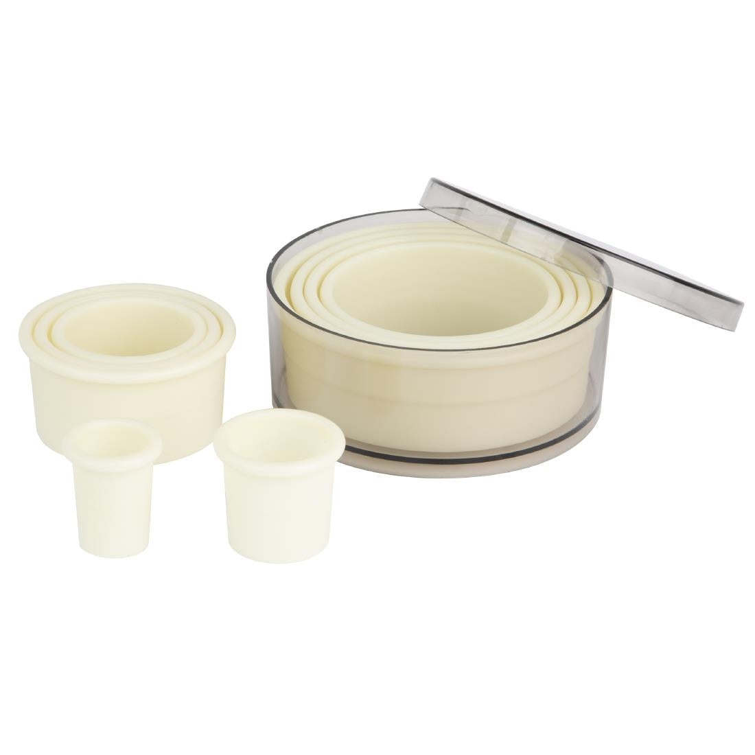 Vogue Plain Round Nylon Pastry Cutters ( 9 Pack)
