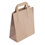 Fiesta Recyclable Flat Handle Brown Paper Bags Medium (250 Pack)