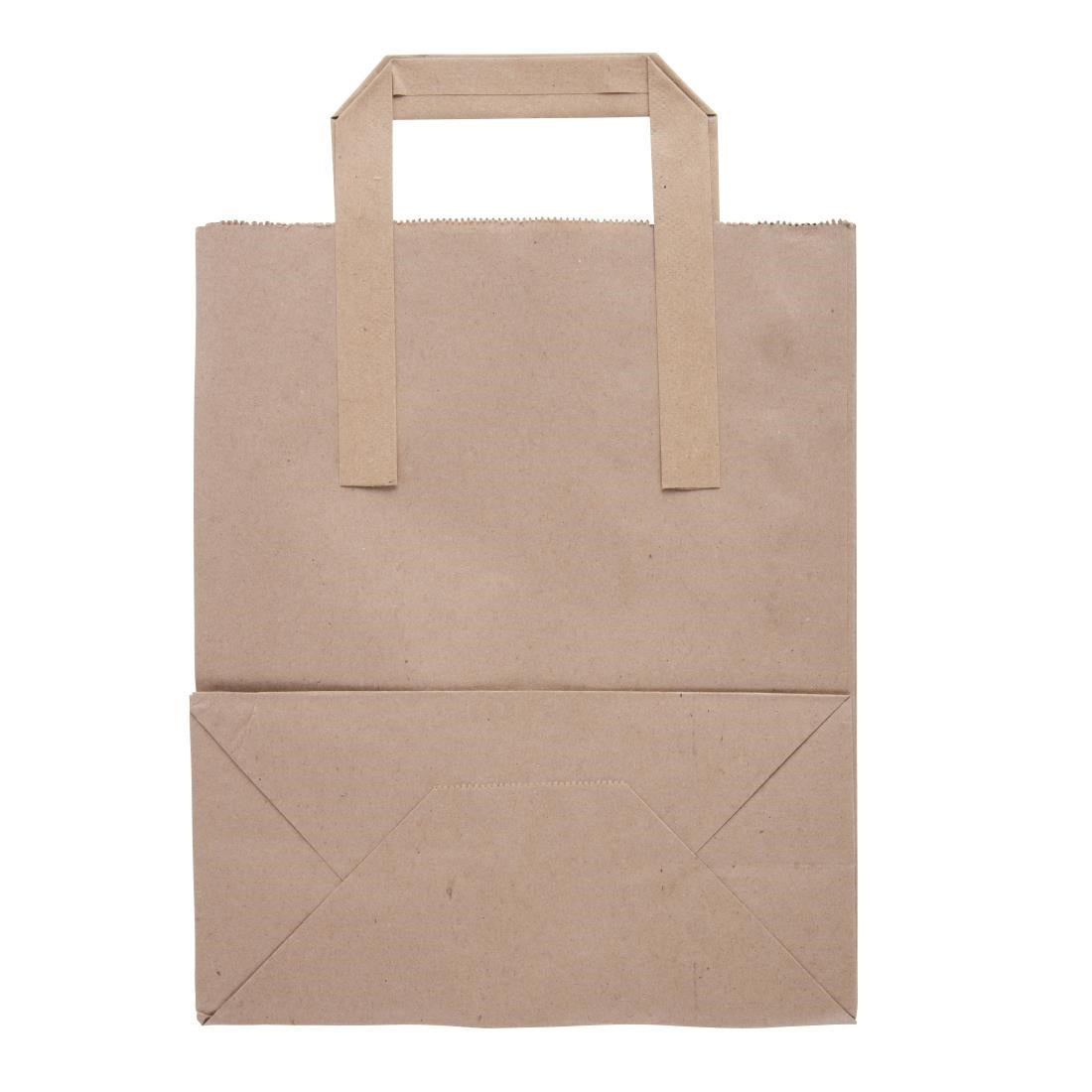 Fiesta Recyclable Flat Handle Brown Paper Bags Medium (250 Pack)