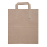 Fiesta Recyclable Flat Handle Brown Paper Bags Large (250 Pack)