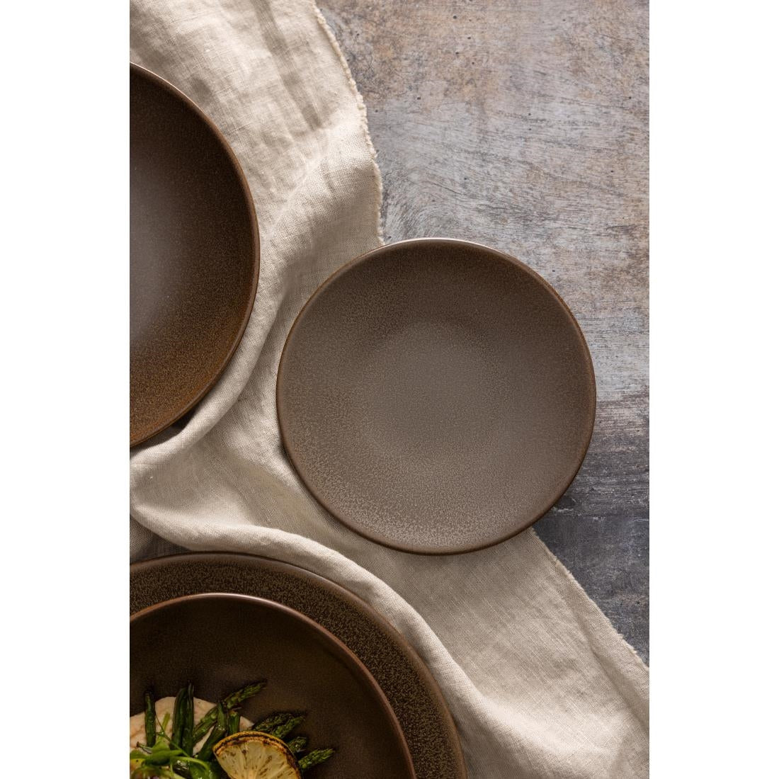 Olympia Ember Coupe Plates Mahogany 180mm (6 Pack)