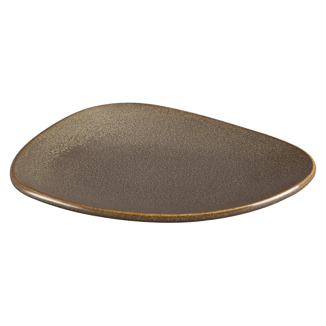 Olympia Ember Mahogany Triangle Plates 190x160mm (6 Pack)