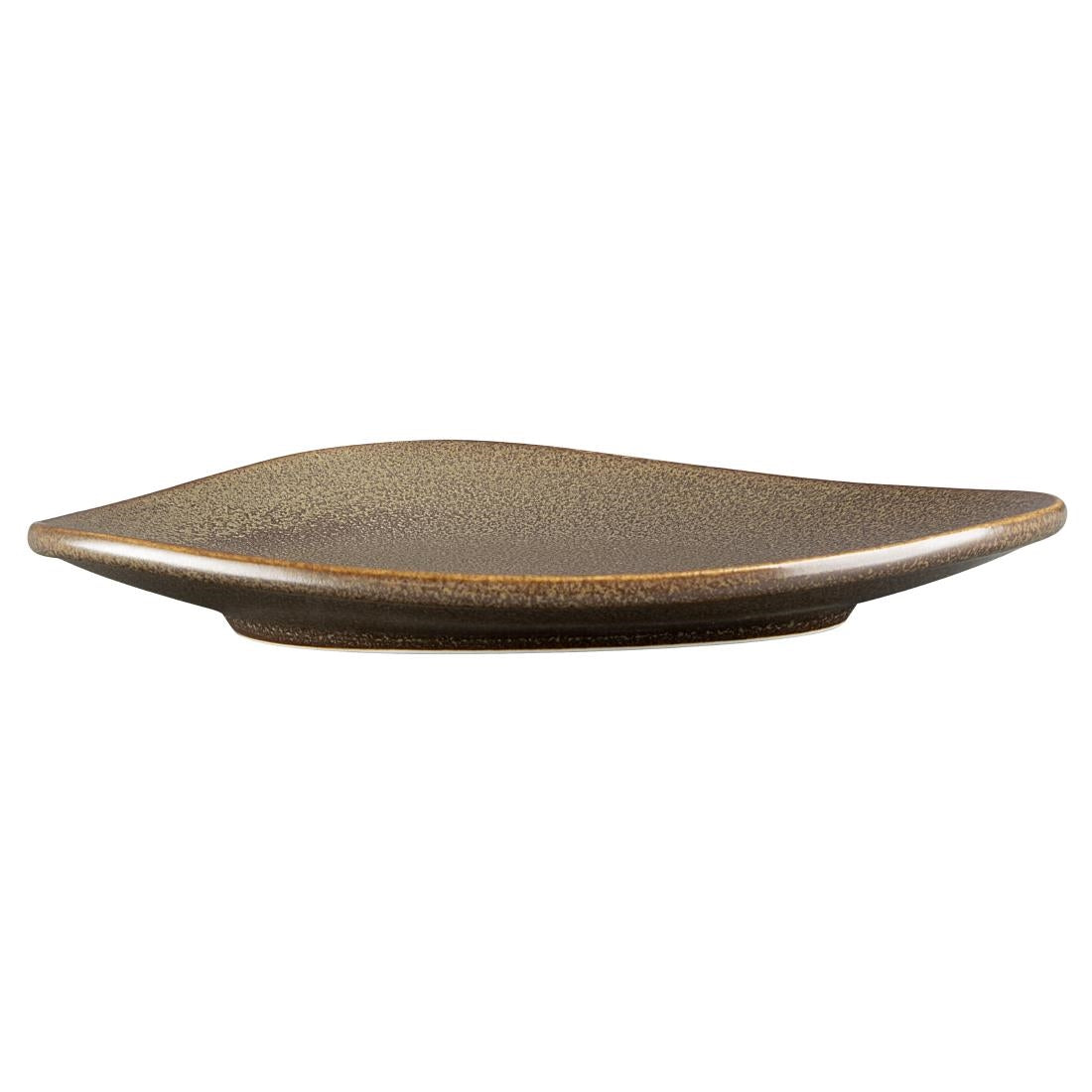 Olympia Ember Mahogany Triangle Plates 190x160mm (6 Pack)