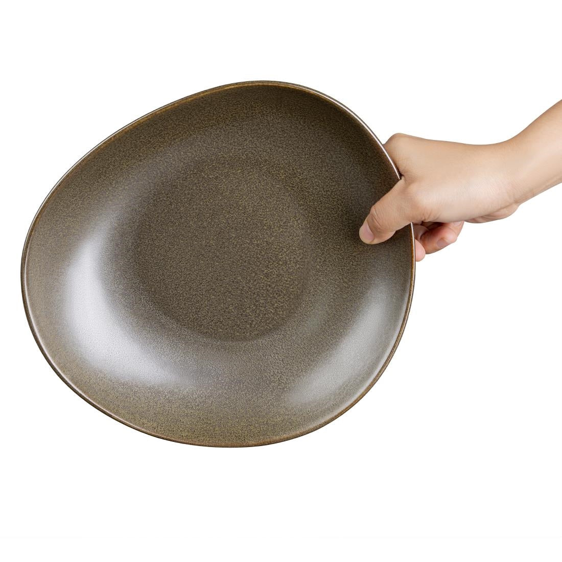 Olympia Ember Triangle Bowls Mahogany 245x220mm (4 Pack)