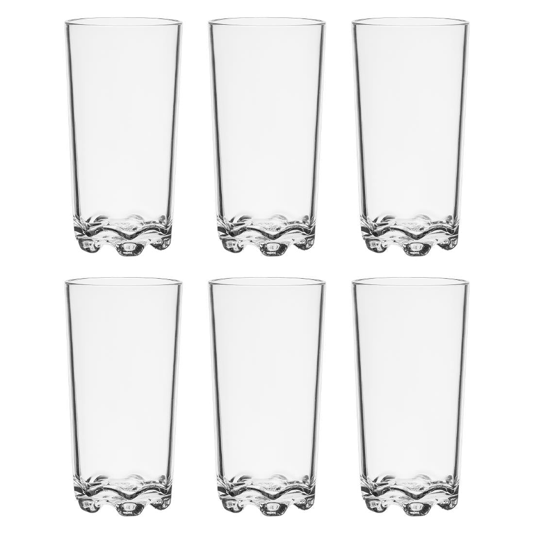 Olympia Kristallon Aspen Polycarbonate Hi Ball Tumblers 350ml (6 Pack)