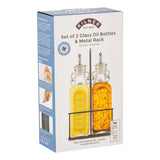 Kilner Oil Bottles and Metal Rack 300ml (2 Pack)