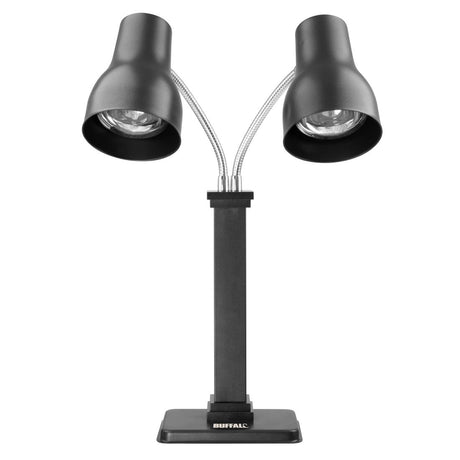 Buffalo Double Heat Lamp Carving Station Matt Black 2x250W