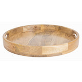 Olympia Mango Wood Round Deep Sided Tray 400mm
