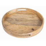 Olympia Mango Wood Round Deep Sided Tray 400mm