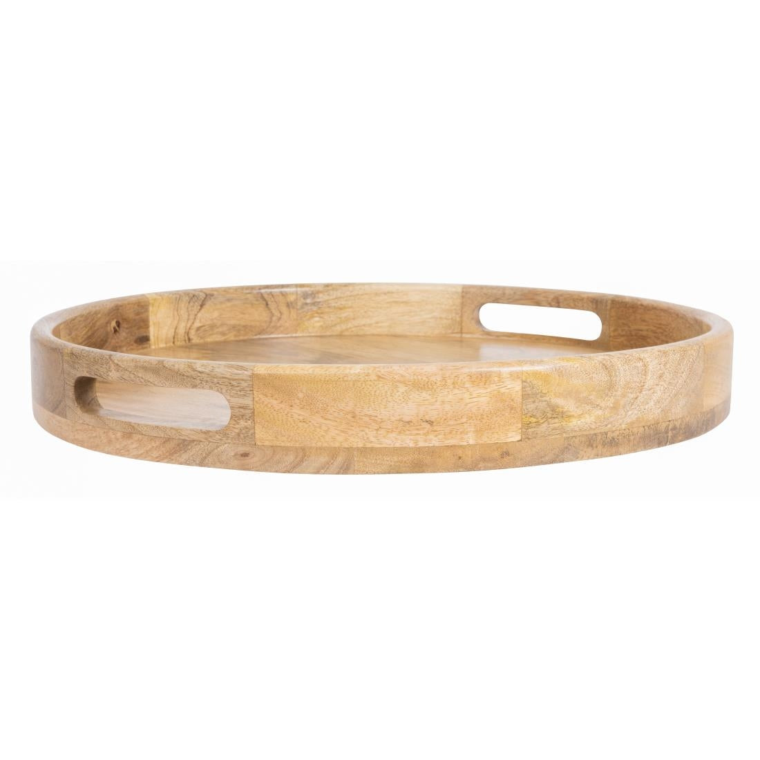 Olympia Mango Wood Round Deep Sided Tray 400mm