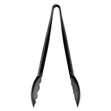 Nisbets Essentials 9" Polycarbonate Tongs Black (6 Pack)