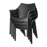 Bolero Elements Polypropylene Armchairs Black (4 Pack)
