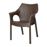 Bolero Elements Polypropylene Armchairs Dark Brown (4 Pack)