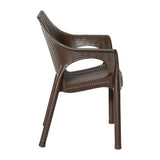 Bolero Elements Polypropylene Armchairs Dark Brown (4 Pack)