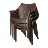 Bolero Elements Polypropylene Armchairs Dark Brown (4 Pack)