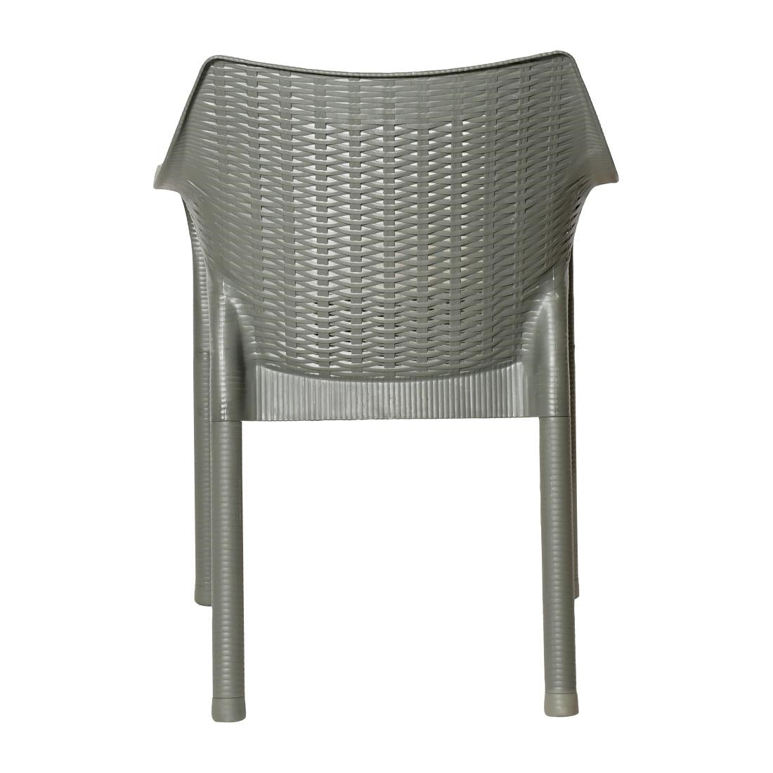 Bolero Elements Polypropylene Armchairs Olive Green (4 Pack)