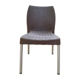 Bolero Elements Polypropylene Rattan Side Chairs Dark Brown (4 Pack)