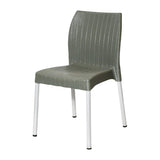 Bolero Elements Polypropylene Rattan Side Chairs Olive Green (4 Pack)