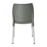 Bolero Elements Polypropylene Rattan Side Chairs Olive Green (4 Pack)
