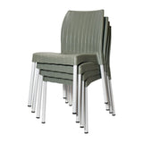 Bolero Elements Polypropylene Rattan Side Chairs Olive Green (4 Pack)