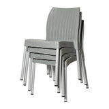 Bolero Elements Polypropylene Rattan Side Chairs Grey (4 Pack)