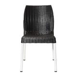 Bolero Elements Polypropylene Rattan Side Chairs Black (4 Pack)