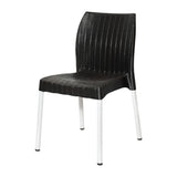 Bolero Elements Polypropylene Rattan Side Chairs Black (4 Pack)