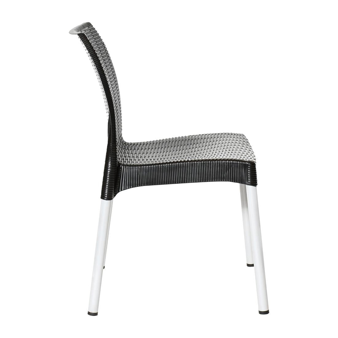 Bolero Elements Polypropylene Rattan Side Chairs Black (4 Pack)