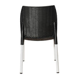 Bolero Elements Polypropylene Rattan Side Chairs Black (4 Pack)