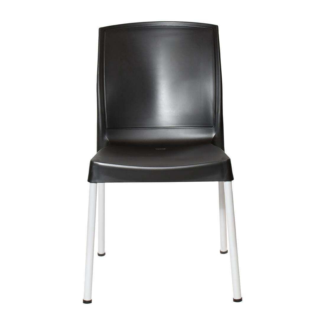 Bolero Elements Polypropylene Plain Side Chairs Black (4 Pack)
