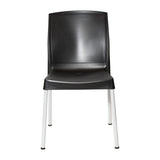 Bolero Elements Polypropylene Plain Side Chairs Black (4 Pack)