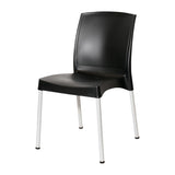Bolero Elements Polypropylene Plain Side Chairs Black (4 Pack)