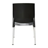 Bolero Elements Polypropylene Plain Side Chairs Black (4 Pack)
