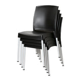 Bolero Elements Polypropylene Plain Side Chairs Black (4 Pack)