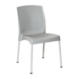 Bolero Elements Polypropylene Plain Side Chairs Grey (4 Pack)