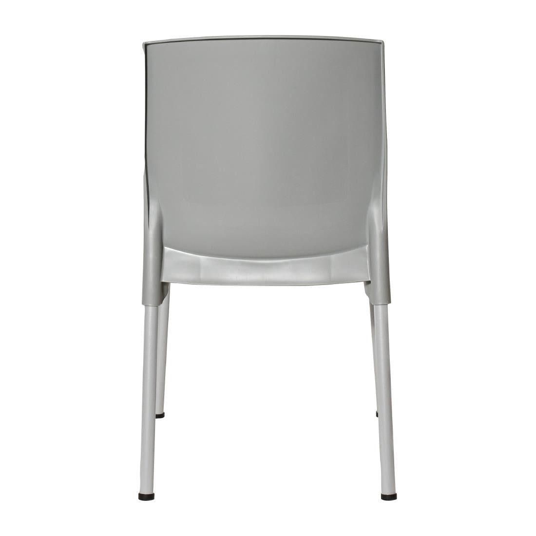 Bolero Elements Polypropylene Plain Side Chairs Grey (4 Pack)