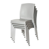 Bolero Elements Polypropylene Plain Side Chairs Grey (4 Pack)