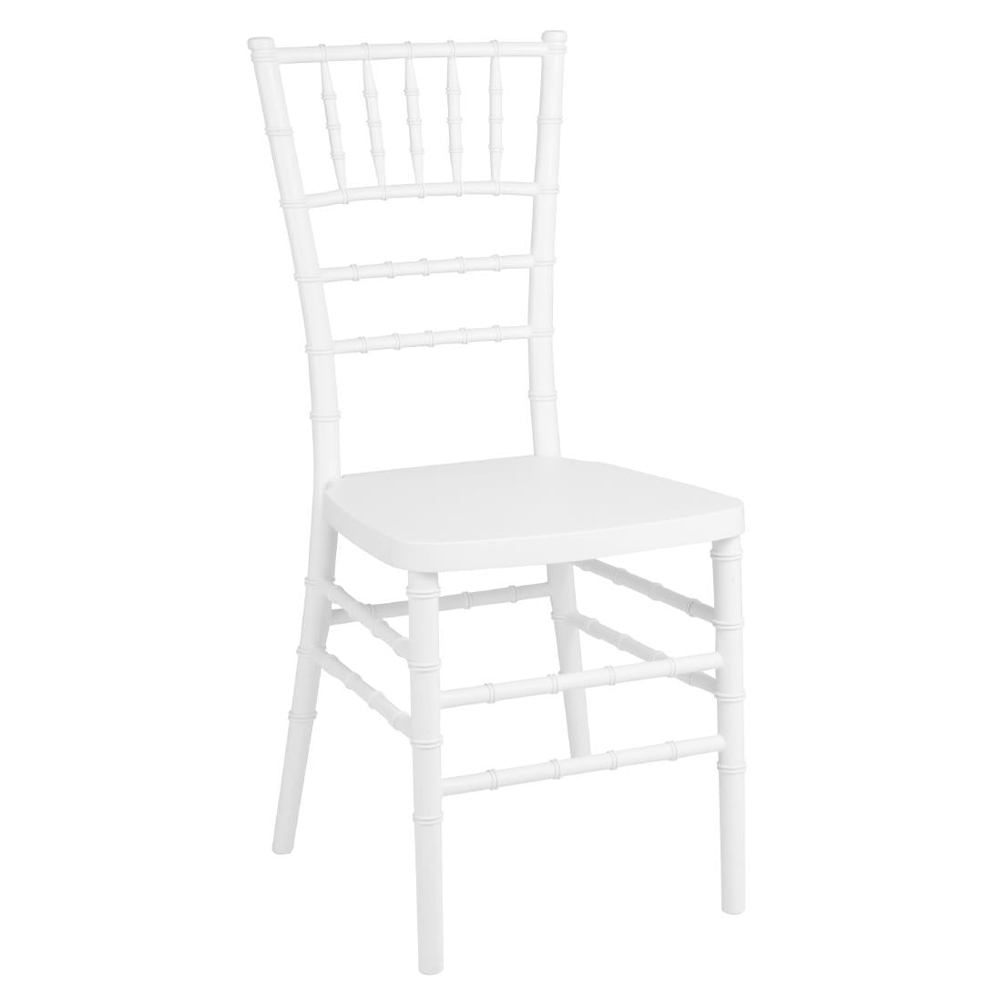Bolero Chiavari Polypropylene Chairs White (4 Pack)
