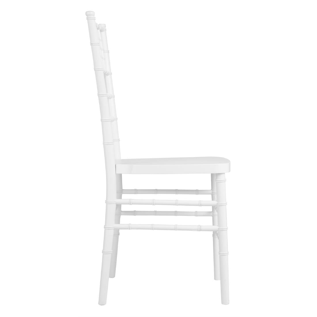Bolero Chiavari Polypropylene Chairs White (4 Pack)
