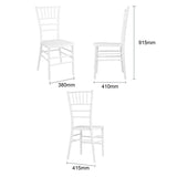 Bolero Chiavari Polypropylene Chairs White (4 Pack)
