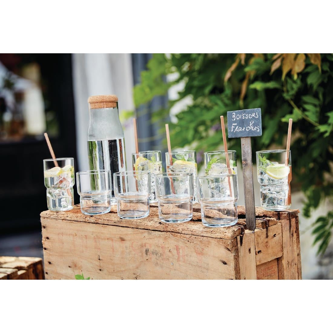 Luminarc Funambule Carafe with Cork Lid 1Ltr (6 Pack)