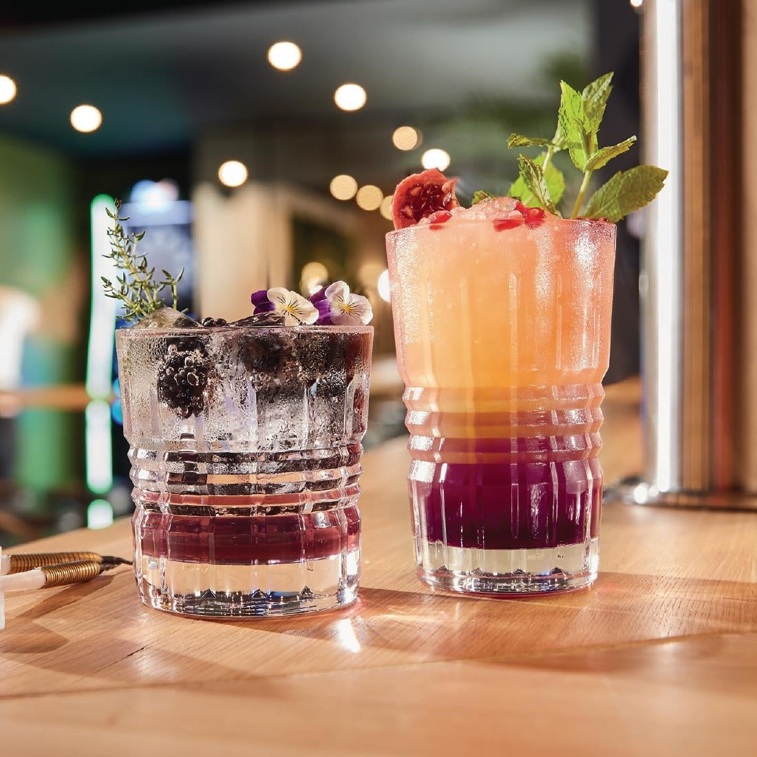 Arcoroc Old Square Hi Ball Glasses 360ml (12 Pack)