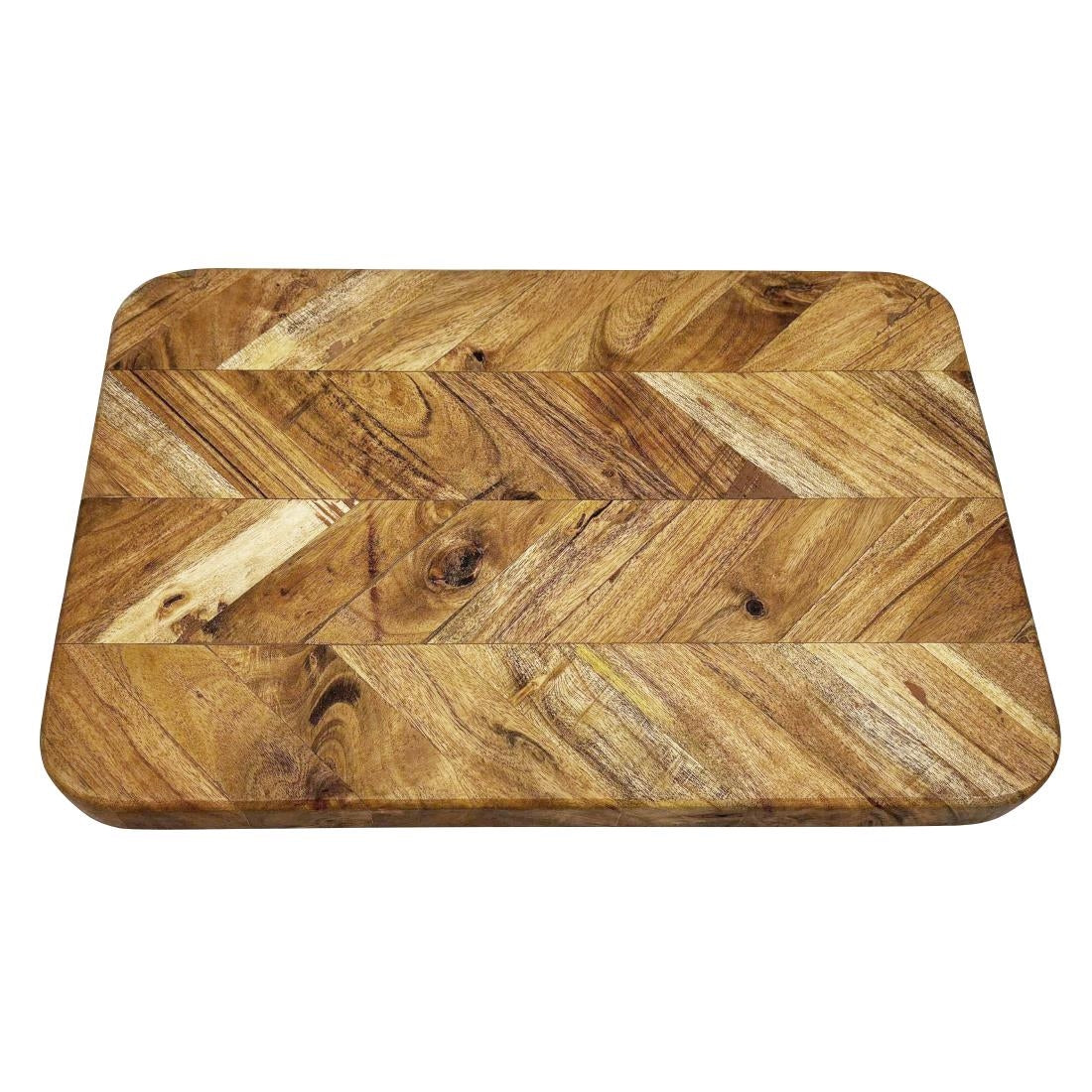 Vogue Chevron Effect Acacia Wood Chopping Board Medium 455x305mm
