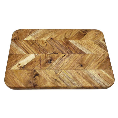 Vogue Chevron Effect Acacia Wood Chopping Board Medium 455x305mm