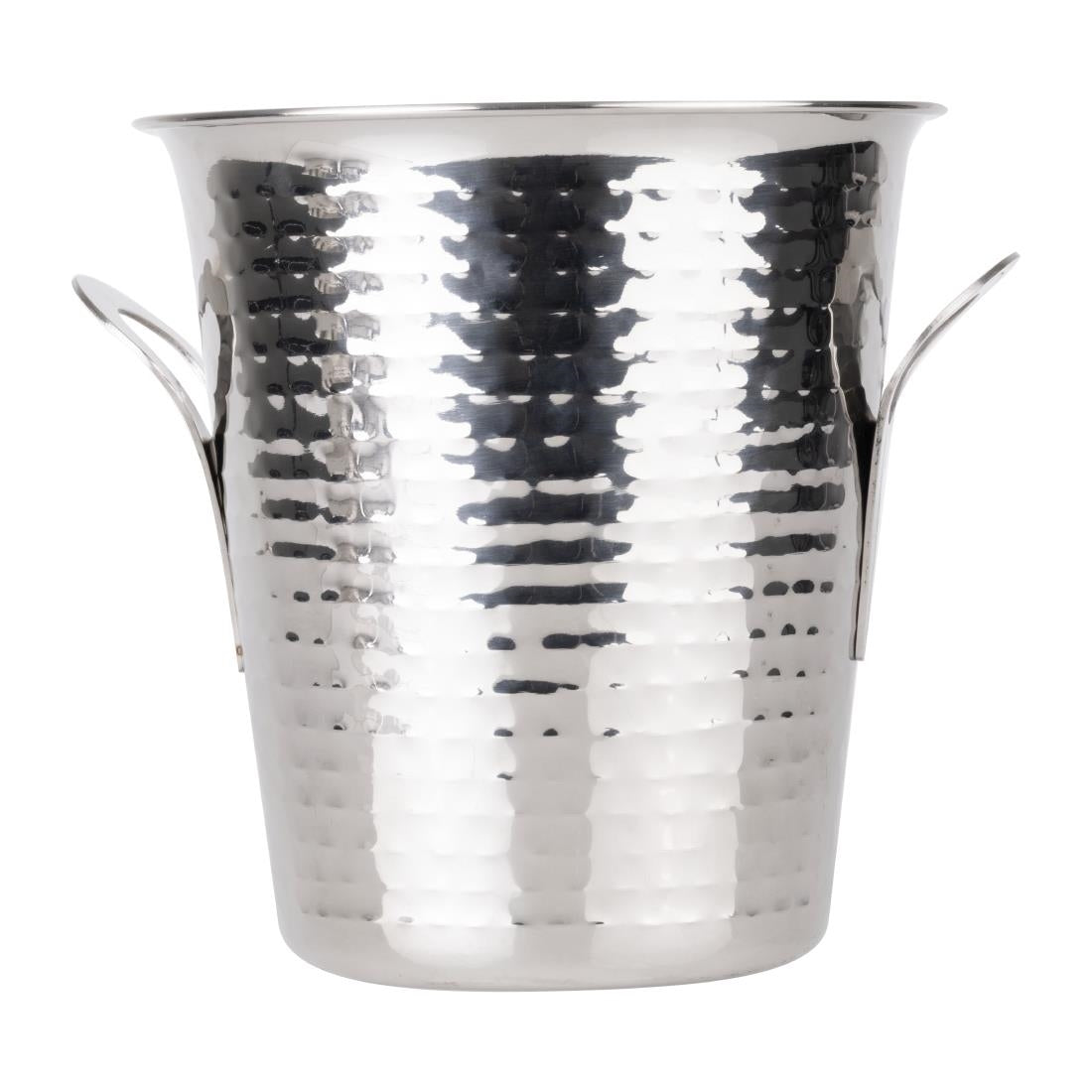 Olympia Flare Wine Bucket Hammered Stainless Steel 4.3Ltr