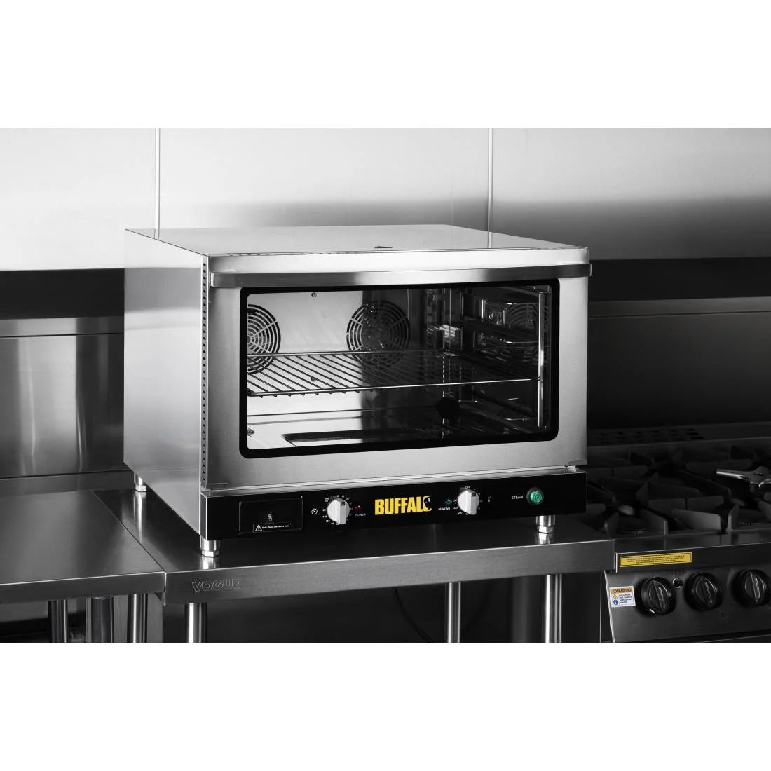 Buffalo Bakery Convection Oven with Steam 100Ltr Single Phase